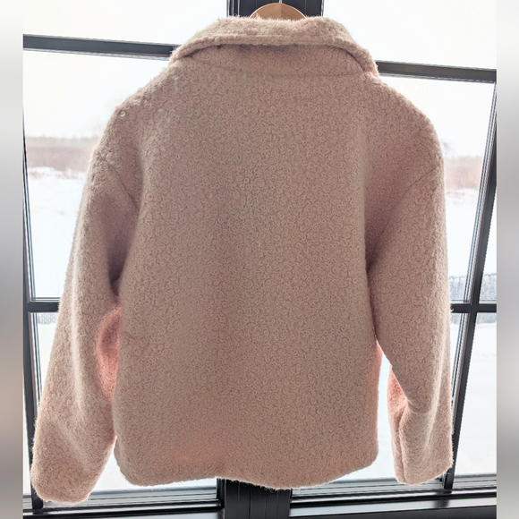 NWT Scotch & Soda Soft Pink Fleece Jacket/Sweater Pullover - Picture 7 of 7